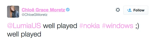 Microsoft ra tay nghĩa hiệp tặng smartphone cho Chloë Grace Moretz ảnh 2